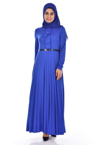 Saxe Hijab Dress 3681-09