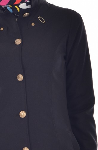 Buttoned Coat 61179-03 Black 61179-03