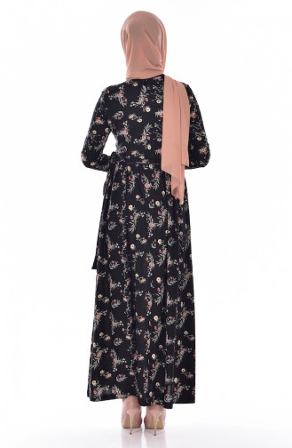 Black Hijab Dress 1642-03