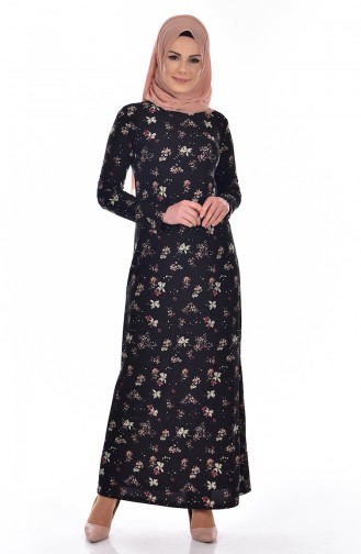 Black Hijab Dress 2906-04