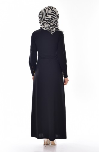 Black Hijab Dress 3674-03