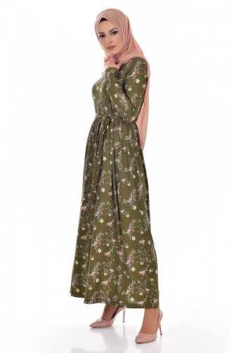 Green Hijab Dress 1642-01