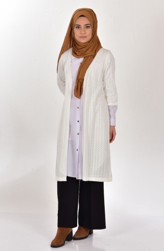 Knitwear Cardigan 1002-02 White 1002-02