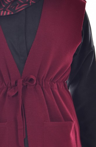 iLMEK Pocketed Vest 38822-06 Claret Red 38822-06