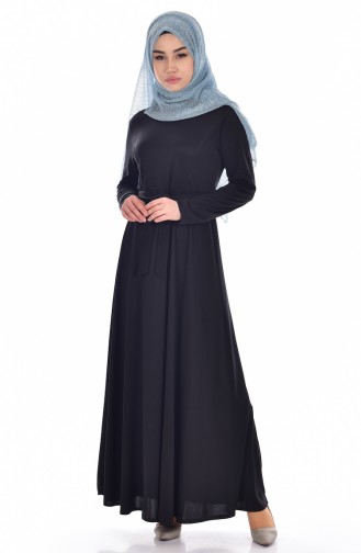 Belted Dress 0211-03 Black 0211-03
