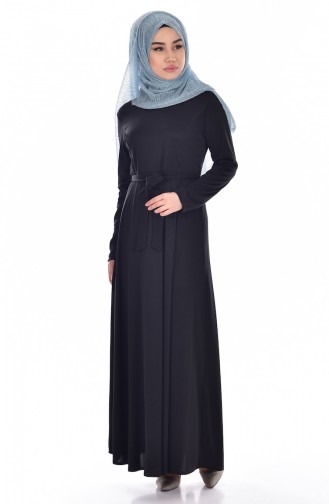 Belted Dress 0211-03 Black 0211-03