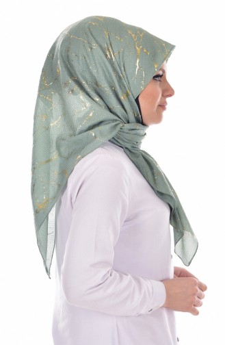 Marmor Muster Krepp Kopftuch 1165-03 Grün 1165-03