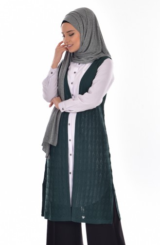 Gilet Tricot 1001-03 Vert emeraude 1001-03