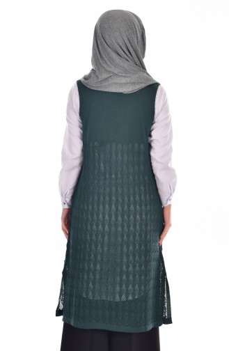 Gilet Tricot 1001-03 Vert emeraude 1001-03