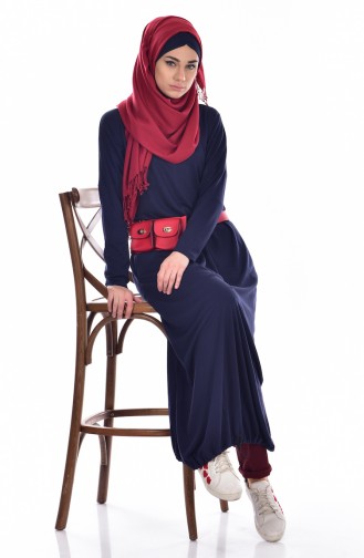 Dress Tunic with Free Band Bonnet 1004-02 Navy Blue 1004-02