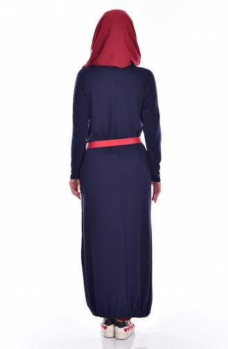 Dress Tunic with Free Band Bonnet 1004-02 Navy Blue 1004-02