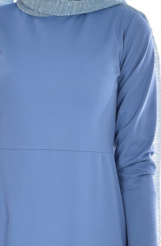 Kleid mit Gürtel   0093-07 Blau 0093-07