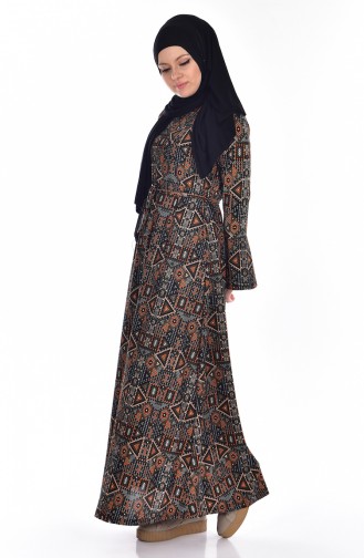 Anthracite Hijab Dress 0205-01