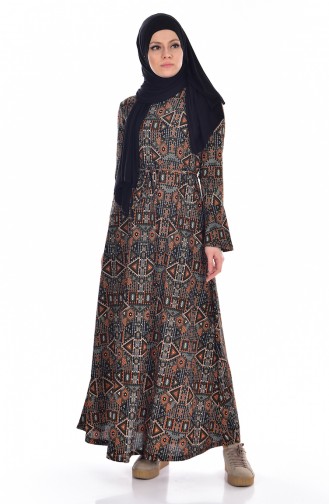 Anthracite Hijab Dress 0205-01