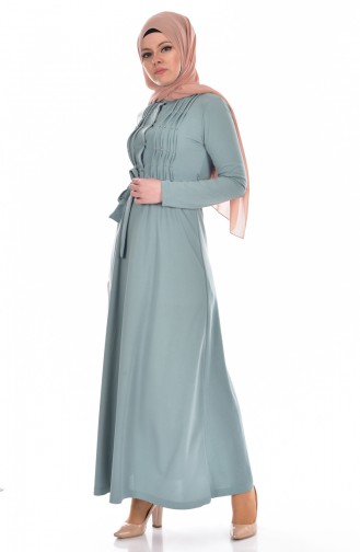 Dress with Pearls 3648-10 Arabic Green 3648-10