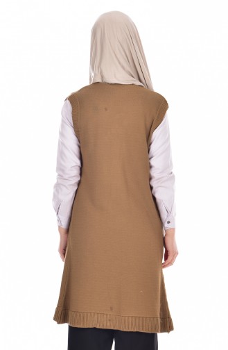 Triko Yelek 1109-08 Camel