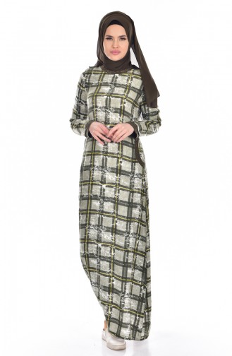 Kleid aus Strassstein 1718-02 Khaki 1718-02