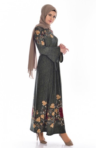 Khaki Hijab Dress 0203-02