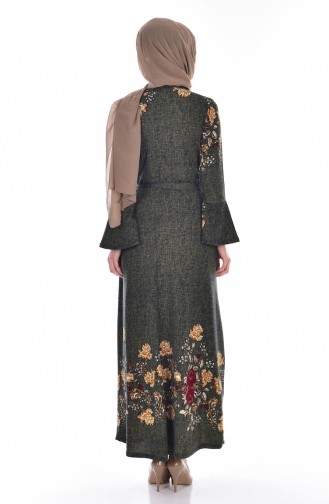 Khaki Hijab Dress 0203-02