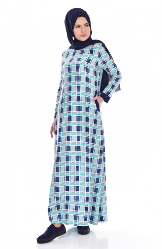 Green Hijab Dress 1717-01