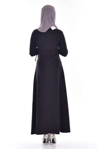 Dress with Brooch 81512-03 Black 81512-03