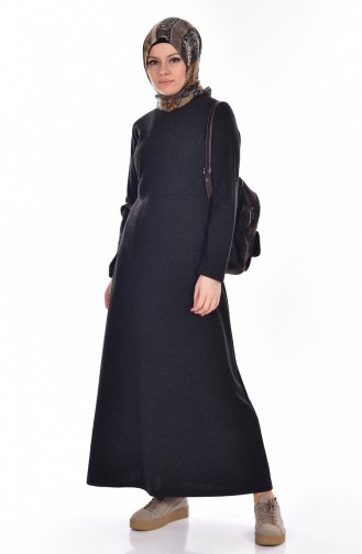 Black Hijab Dress 5163-05