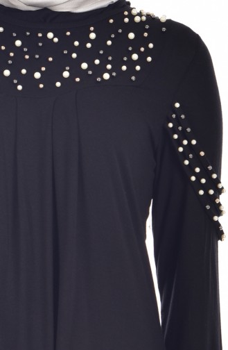 Tunic with Pearls 3253-04 Black 3253-04