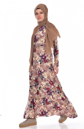 Mink Hijab Dress 5730-02