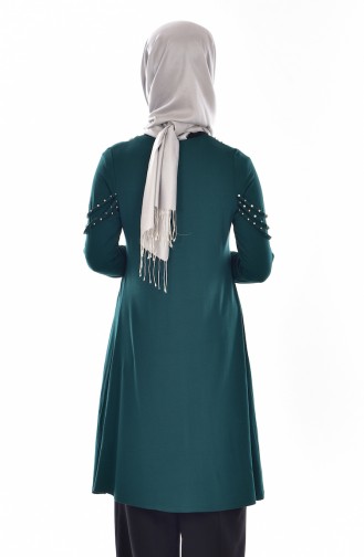 Tunic with Pearls 3253-02 Green 3253-02