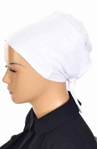 Lycra Non-Slip Bonnet 0302-01 Lilac White 0302-01