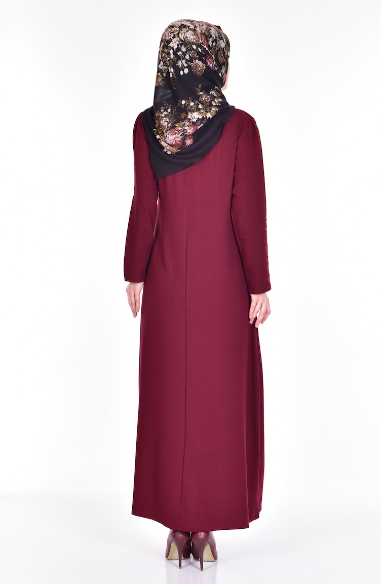 claret red dress 3259 05
