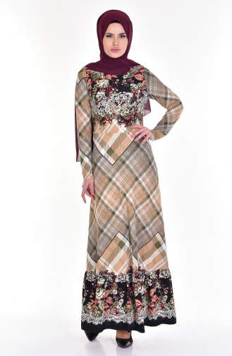 فستان بتصميم مطبع  6163-01