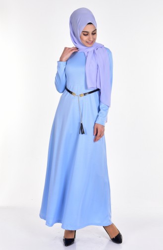 Belted Dress 3702-02 Baby Blue 3702-02