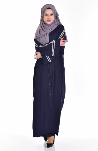 Navy Blue Abaya 1007-01