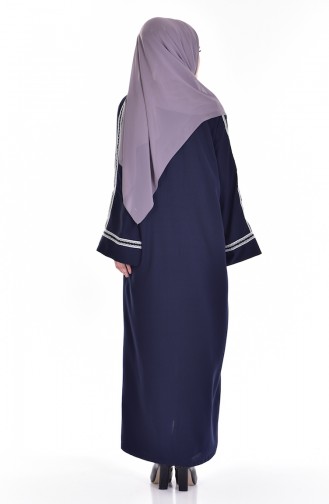 Navy Blue Abaya 1007-01