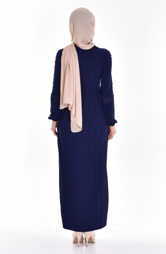 فستان أزرق كحلي 3685-01