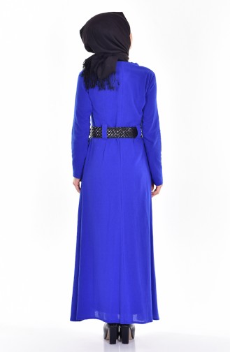 توبانور فستان بتصميم جيوب وحزام للخصر 3001-01 لون أزرق 3001-01