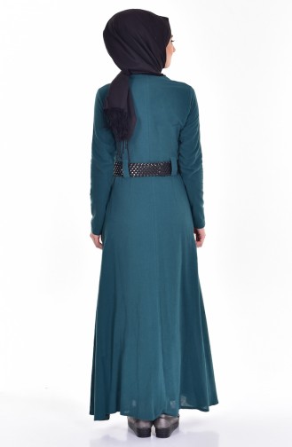 فستان أخضر زمردي 3001-05