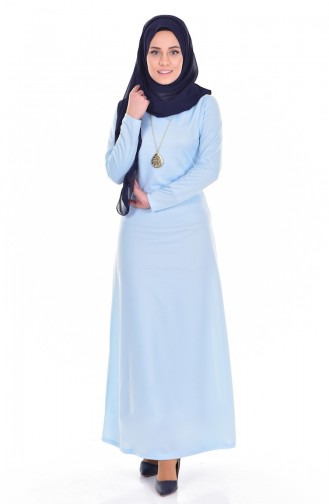 Baby Blue Hijab Dress 2094-08