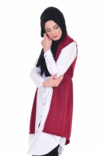 Claret red Gilet 2061-03