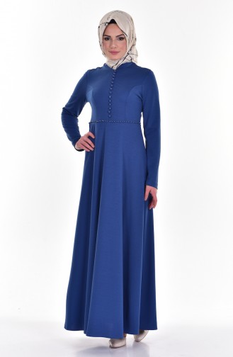 Indigo Hijab Dress 0010-03