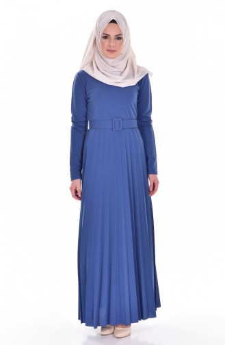 Indigo Hijab Dress 3666-09