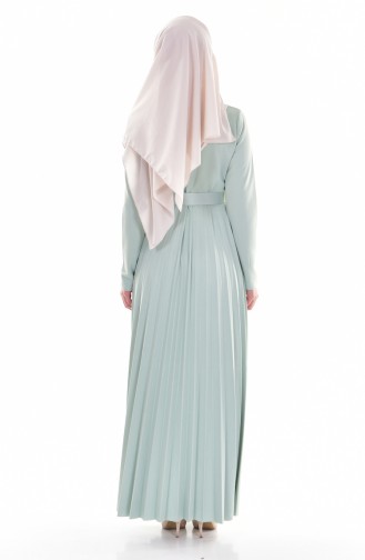 Mint Green Hijab Dress 3666-08