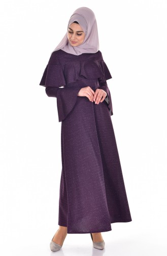 Purple Hijab Dress 4121-05