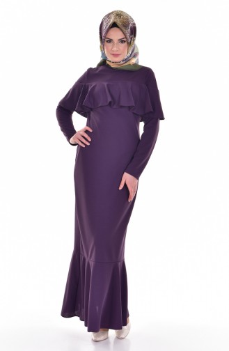 Purple Hijab Dress 4122-03