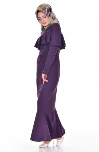 Purple Hijab Dress 4122-03
