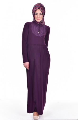 Purple Hijab Dress 3689-01