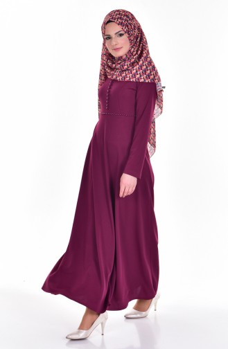 Plum Hijab Dress 0010-07