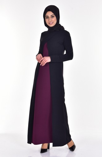 Schwarz Hijab Kleider 2895-08