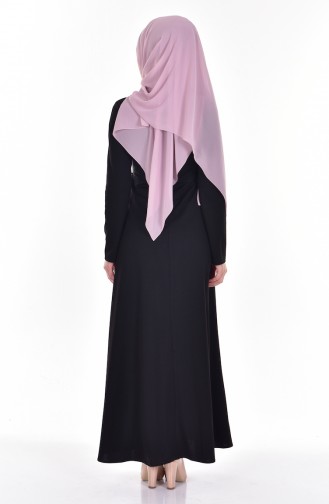 Black Hijab Dress 0010-04